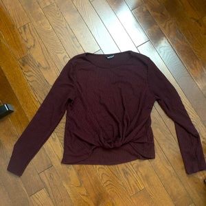Women’s Burgundy Long Sleeve Shirt
